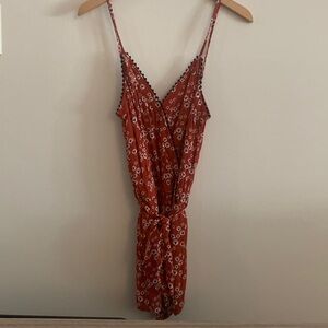 Red Orange LOFT Dandelion Romper! Size Small